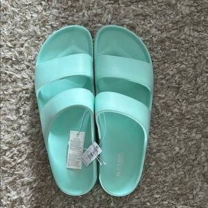Old Navy Women's Mint Green Slide Sandals